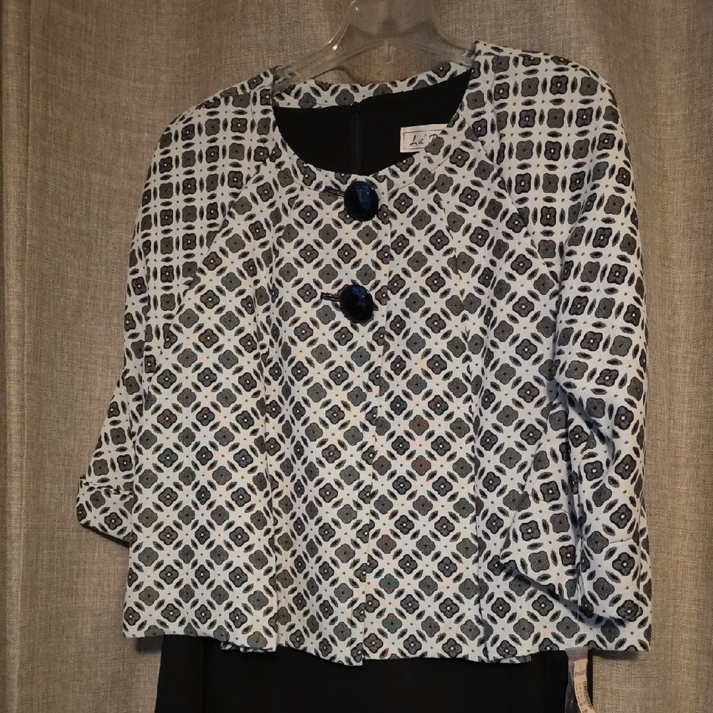 Alfani Black and White Geometric Jacket
